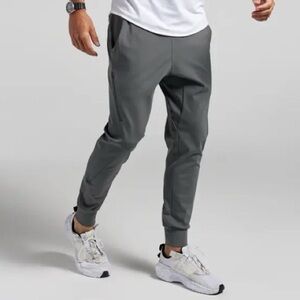 BYLT Premium Elite Jogger Sweat Pants with Reinforced Knees in Charcoal Gray, S